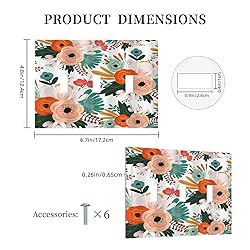Sghxwp Rustic Floral Boho Colorful Flower 3 Gang