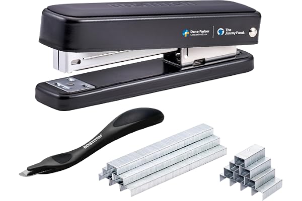Bostitch Titan Heavy Duty Metal Stapler, 50 Sheet Capacity with 1250 Staples and Ergonomic Staple Remover, Jam Free Stapling,