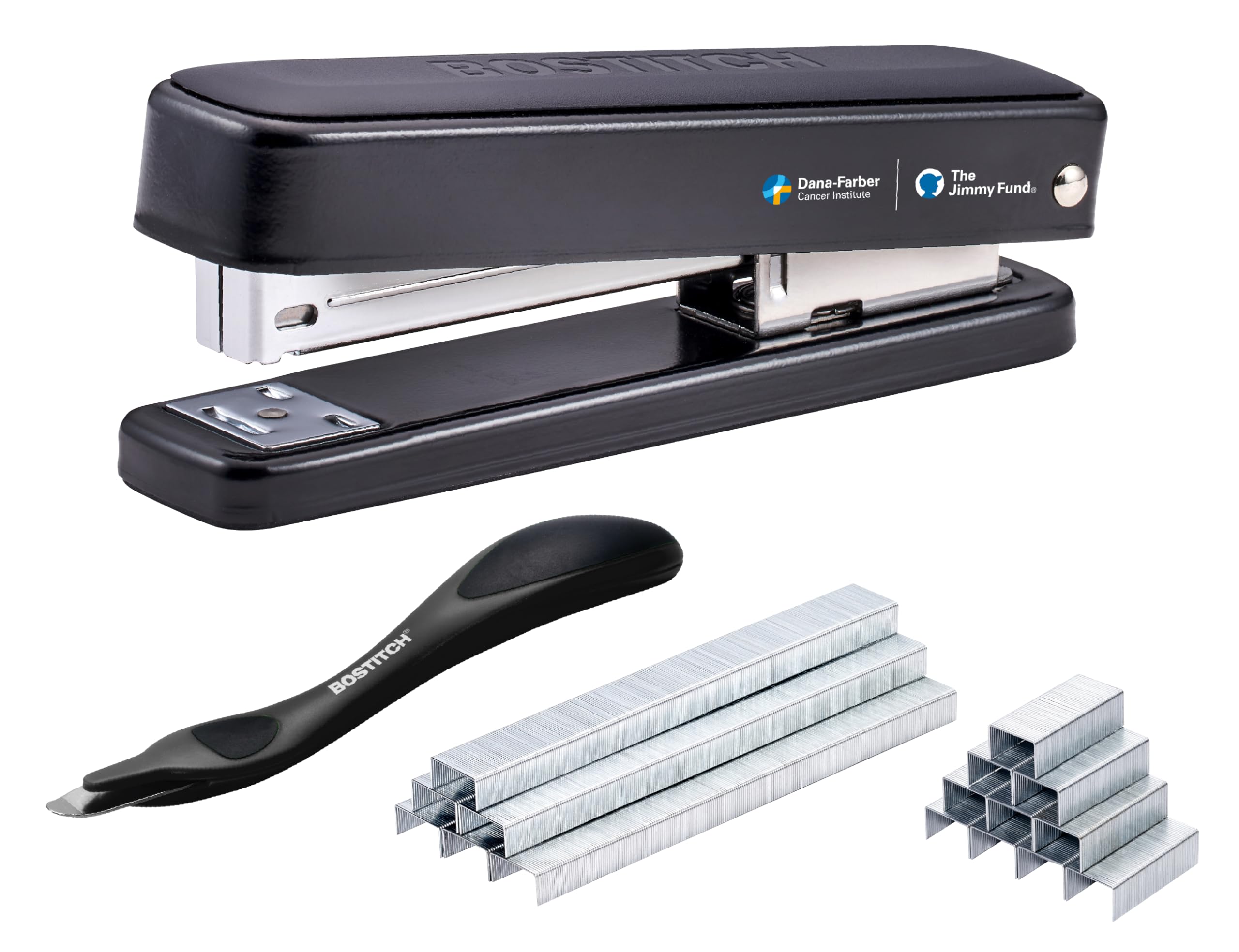 Photo 1 of Bostitch Titan Heavy Duty Metal Stapler, 50 Sheet Capacity with 1250 Staples and Ergonomic Staple Remover, Jam Free Stapling, Full Strip Stapler for Desk, Office and Classroom, Black