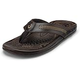 OluKai Mea Ola Mano Men's Leather Sandals, Hand-Woven Hawaiian Strap | Laser-Etched Mano (Shark) Design Footbed, Anatomical Arch Support, Slip-Resistant Outsole, Quick Break-In, Size Up If Between
