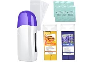 CREIP Roll on Wax Warmer Kit, Portable Home Waxing Kit, Wax Roller Kit for Hair Removal, Men and Women