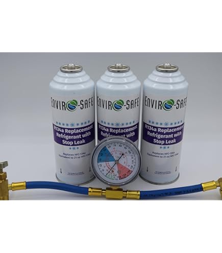 Enviro-Safe R1234YF Dye Charge, 1234yf, Case Of 2 (4 Oz) Economy Charging Gauge – – Italia Associazione Psicologia Aviazione - Foto 10