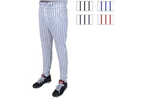 Rawlings Mens Pro 150 Series Baseball Pants | Tapered Jogger Fit | Adult Sizes | Pinstripe | Multiple Colors