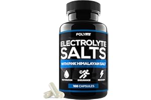 Polyfit Electrolyte Salts - 100 Salt Pills - Electrolytes Replacement Salt Tablets for Runners - Supplement for Rapid Hydration, Recovery, and Endurance