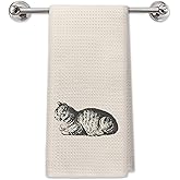PIUD Retro Cat Dish Kitchen Towels, Cat Gifts for Cats Lovers Women, Cats Decorative Hand Towels for Bathroom, 16x24 Inch