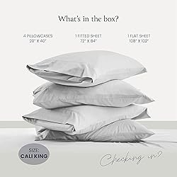 BELADOR Silky Soft Cali King White Sheet Set