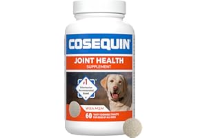 NUTRAMAX LABORATORIES Nutramax Cosequin for Dogs Joint Health Supplement, Contains Glucosamine for Dogs, Plus Chondroitin and MSM, Supports Healthy Joints, Chewable Tablets, 60 Count