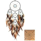 Urdeoms Large Dream Catchers Wall Decor with Merkaba Turquoise Dream Catcher for Adult Men Boy Bedroom Decor 23" Length(NO.32