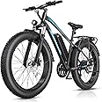 Funhang Electric Bike for Adults, Peak 1000W Ebike, 25MPH 60Miles Electric Mountain Bike, 26" Fat Tire Adult Electric Bicycle with 48V 13AH Battery, Rear Rack, 7 Speed, Front Suspension, Turn Signal