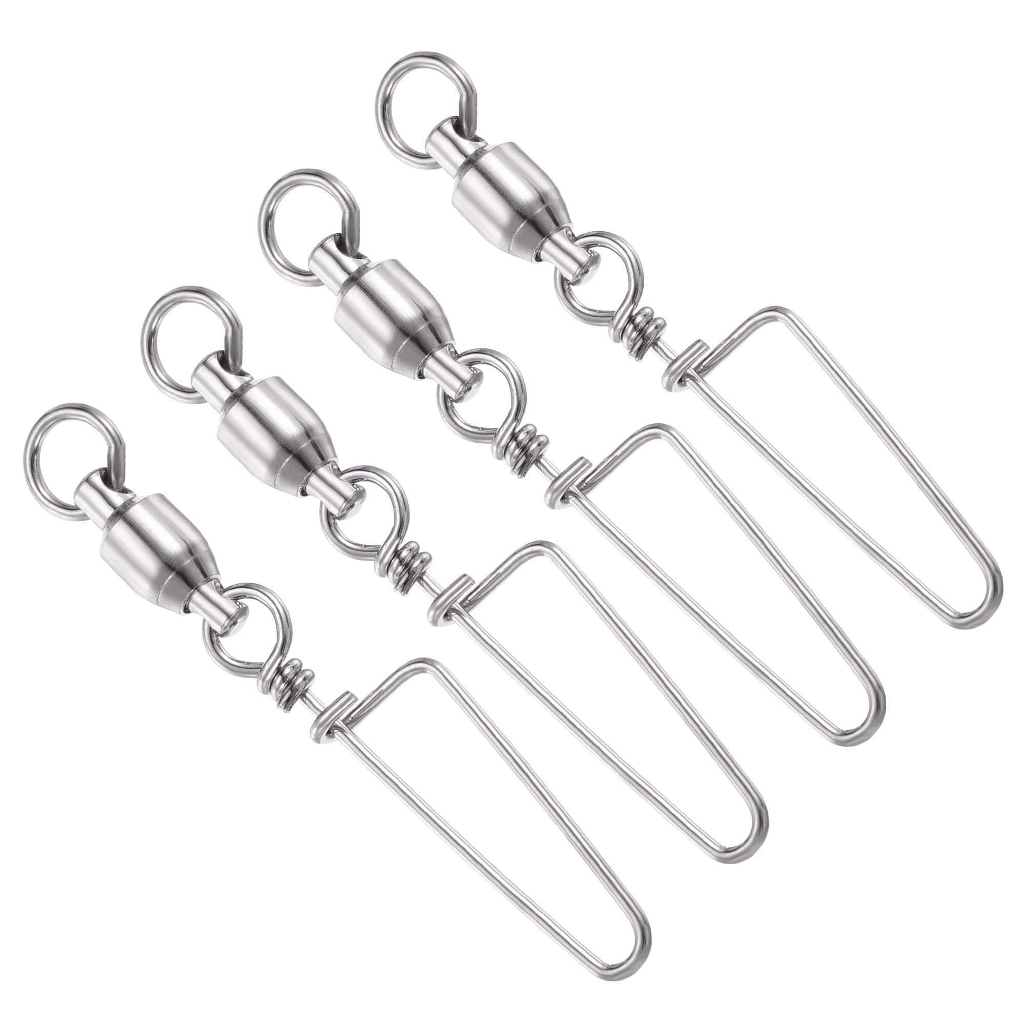 PATIKIL Fishing Snap Swivels, 20Pcs 145LBS Stainless Steel Ball Bearing Tackle for Saltwater Freshwater Fishing