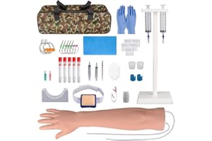 SimCoach Phlebotomy Practice Kit for Injection Training, IV Practice Kit with Phlebotomy Arm, Venipuncture and Blood Draw Practice Kit for Medical Students