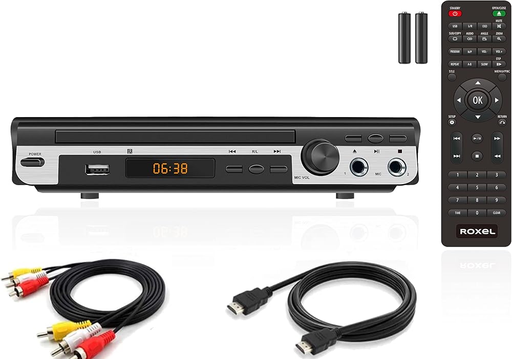 Roxel RDP S700 Region Free Full HD DVD Player 1080p with HDMI Karaoke