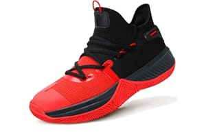 ASHION Mens Basketball Shoes Lightweight Breathable Sneakers Anti Slip Sports Shoes for Running Walking Mid Top Sneakers