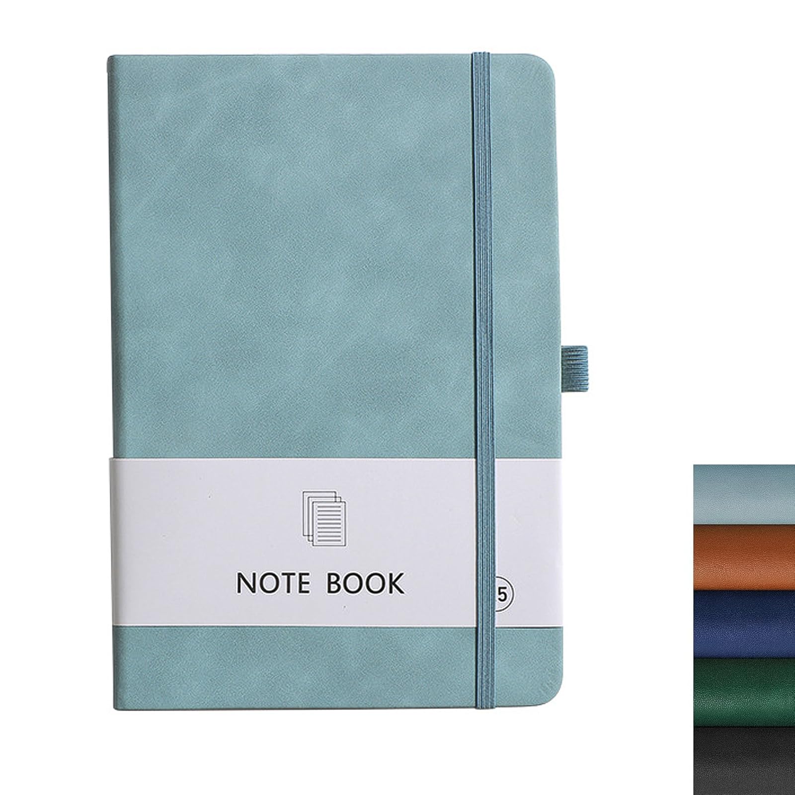 DOETYD A5 Journal Notebook 192 Pages 14.5 x 21cm Work Diary Book with Hardback Cover for Women and Men Office Home School (Lake Blue)
