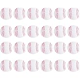 Super Z Outlet Mini Foam Sports Balls 24 Pack for Kids Adults Mini Baseball Football Basketball Soccer Stress Toy Game Party Decoration (Baseball)