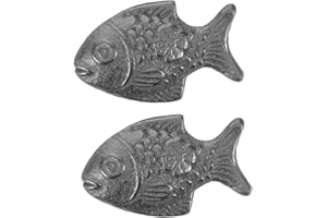 MOLUCKFU 2pcs Natural Iron Fish Cooking Tool Food Grade Cast Iron Supplement for Vegans Athletes Pregnant