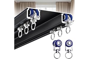 KIZYRQ Ceiling curtain track, heavy duty curtain track, double row track in three colors and multiple sizes, suitable for bedroom/living room/window/hotel, room divider track (4m(13.1ft)