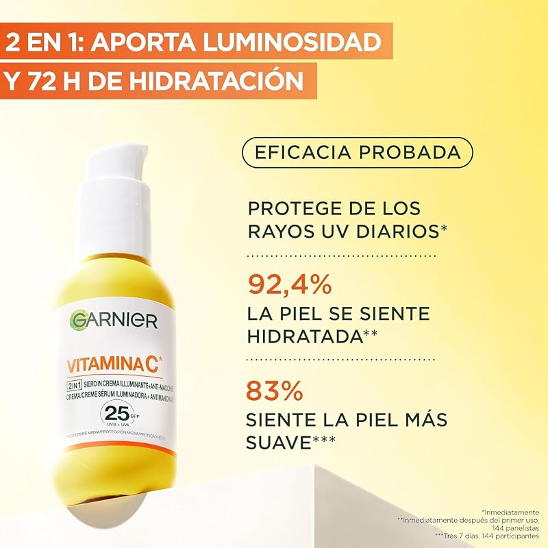 Sérum Facial Antimanchas 2 en 1 con 20% Vitamina C Y SFP25, 50ml