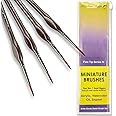 Rigger Brush Watercolor. Liner Brushes for Painting. Script Liner 4pc Size 1 Precision Set. Artist Pinstriping, Miniature Painting, and Fine Detail for Acrylic Painting