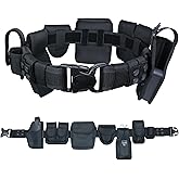 ZGJINLONG Duty Belt w/Utility Belts Law Enforcement Police Molded Pouches Kit ，Nylon Tactical Officer Security Guard Belt 4 pack Belts Keeper
