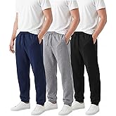 JARMAKO Kids Boys Fleece Lined Pants, Warm Sweatpants for Athletic, 3-Pack, 4-16 Years