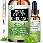 Vita letuo Oregano Oil Drops 30000mg, Organic Oil of Oregano with Black Seed Oil for Immune, Digestive Support, High Absorption Aceite de Oregano for Seasonal Support, Non-GMO, Gluten Free