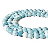 150pcs 8mm Larimar Beads Natural Gemstone Beads Round Loose Beads for Jewelry Making
