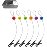Cull Tags for Bass Fishing, Non-Piercing Fish System, Tournament Accessory | 6 Color-Coded Floating Tags, Anti-Tangle Silicone Tubing Build, Tournament Bass Fishing Accessory to Track Catches
