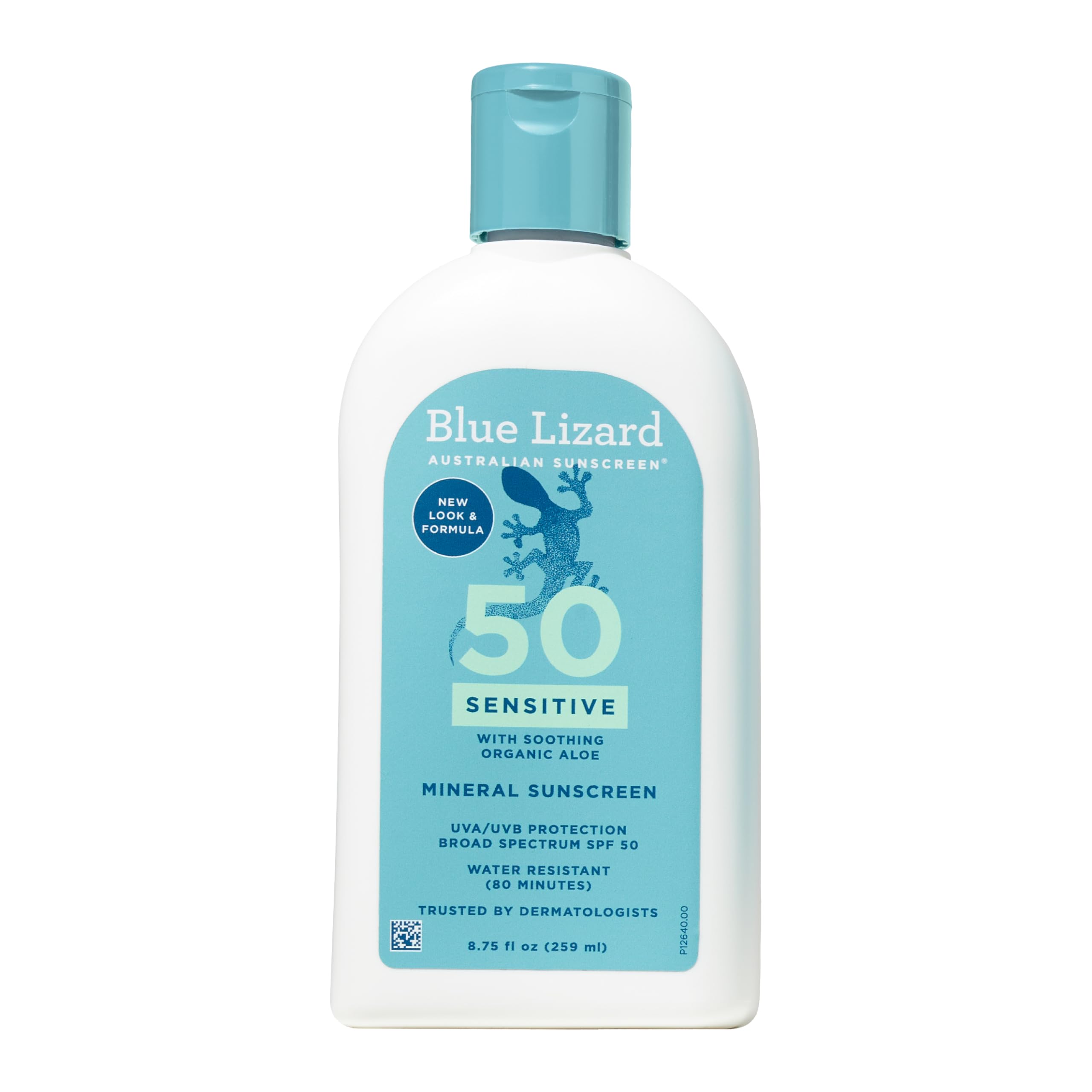 Photo 1 of Blue Lizard SENSITIVE Mineral Sunscreen with Zinc Oxide, SPF 50+, Water Resistant, UVA/UVB Protection with Smart Bottle Technology - Fragrance Free, 8.75 oz.
