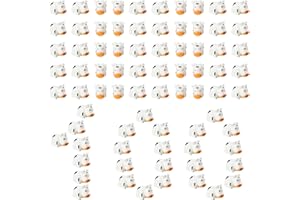 Fuyamp 100 Pcs Mini Resin Cow Figurines Cute Miniature Figurines Fairy Outdoor Moss Ornaments Landscape Figurines Garden DIY Ornament Accessories for Indoor Outdoor