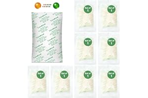 LinsKind Silica Gel Packets, 100 Gram [8 Pack] Desiccant Packs Food Grade Moisture Absorbers, Silica Packets, Reusable Moistu