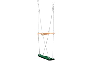 Gorilla Playsets 07-0026 Skateboard Swing Standing Swing for Outdoor Swing Set, Green, Black