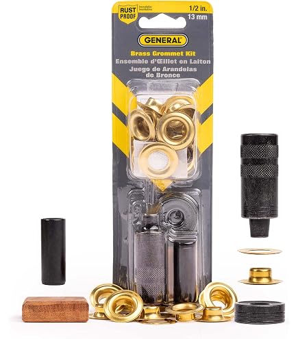 PATIKIL 5mm Solid Brass Hole Eyelets – 20-Pack Arc Surface Grommets With Washers For Leather, Shoes, Bags & Crafts