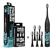 Made by Dentists Sonic X Electric Toothbrush &ndash; Rechargeable Kids Sonic Toothbrush, 8X Plaque Removal, 2 Speed Modes, 2-Minute Timer 6 Brush Heads Included, Tweens Ages 7+, Good Vibes Only Edition