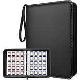 ANIXITECH 300 Slots Game Card Holder Binder for Animal Crossing ACNH, Mini Cards Storage Organizer with Sleeves Compatible with PS Vita SD Memory Cards, Portable Card Album Binder (Black)