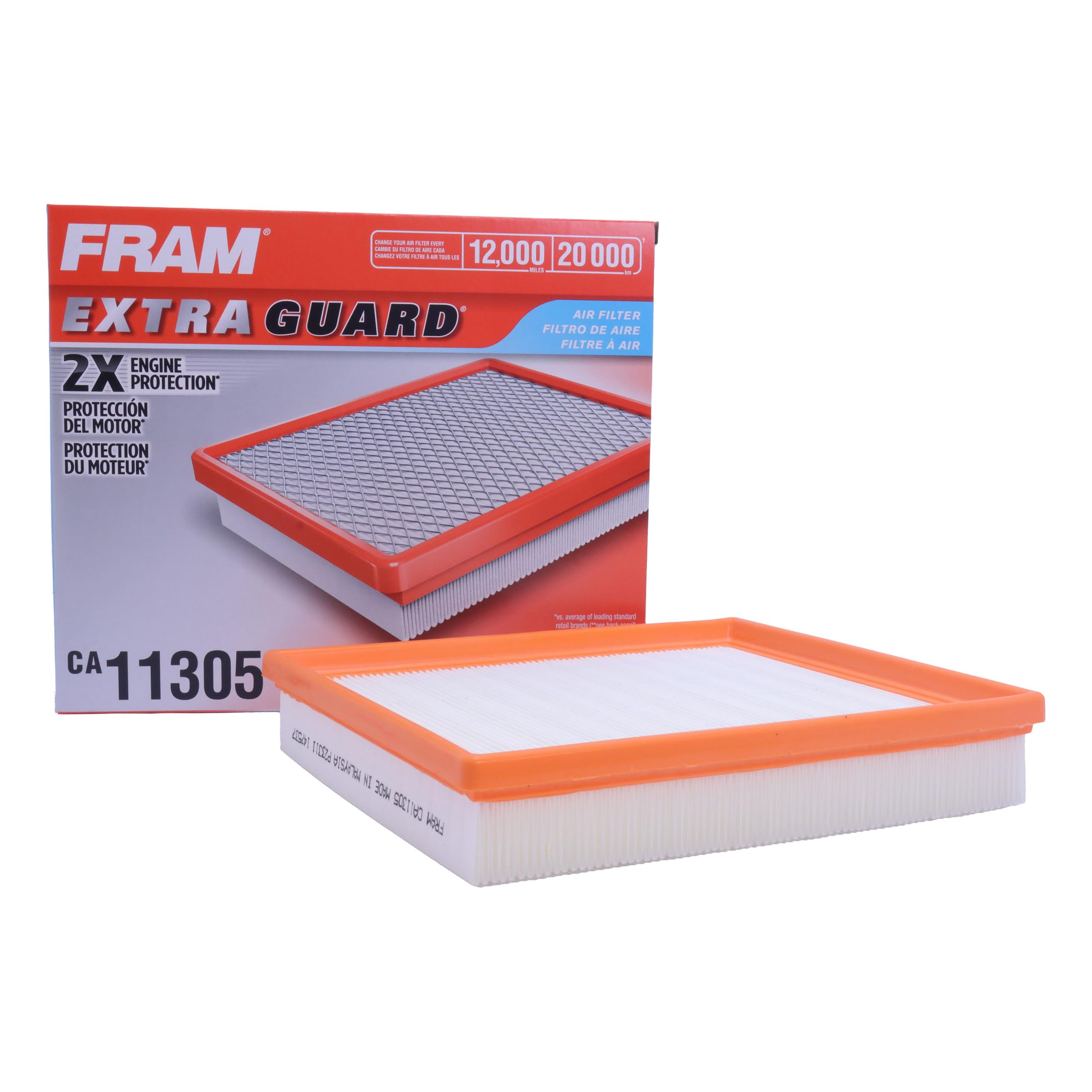 Photo 1 of FRAM Extra Guard CA11305 Replacement Engine Air Filter for Select BMW (2.0L) Models, Provides Up to 12 Months or 12,000 Miles Filter Protection