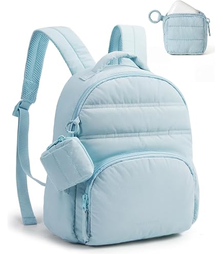 New VASCHY Baby Blue Mini Backpack Purse New VASCHY Baby Blue Mini Backpack Purse main image 3
