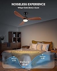 VONLUCE Ceiling Fans with Lights, 42 Inch Ceiling
