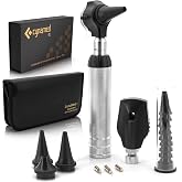 Cynamed 2-in-1 Ear Scope Set - Multi-Function Otoscope for Ear, Nose &amp; Eye Examination- Professional Kit for Home and Medical Students - Sight Chart, Replacement Tips, and Carry Case