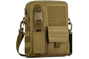 Wowelife Small Canvas Messenger Bag, Classic Vintage Black Shoulder bag, Small Tactical Bag Brown, Crossbody Casual Pack