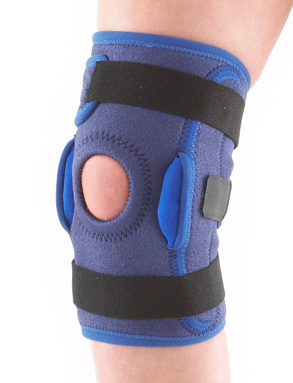 Neo-G Knee Brace for Kids, Hinged Open Patella - Side Hinges Support For ACL, Juvenile Arthritis Relief, Joint Pain, Meniscus Pain - Adjustable Compression - Class 1 Medical Device - One Size - Blue