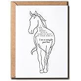NTGifts Pet Condolence Card - Horse Sympathy Card - Horse Support Card - Pony Card - Sympathy Card For Loss Of Pet Horse, White