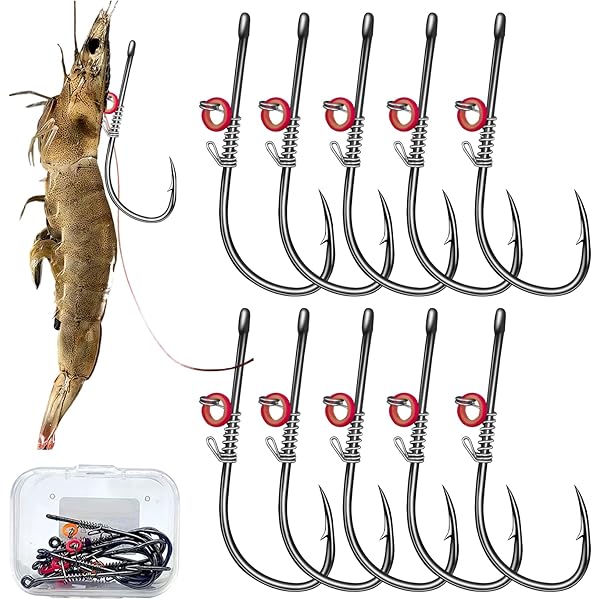 Carolina Rig Xuvrir Live Shrimp Hook Fishing Rigs Ready Kit
