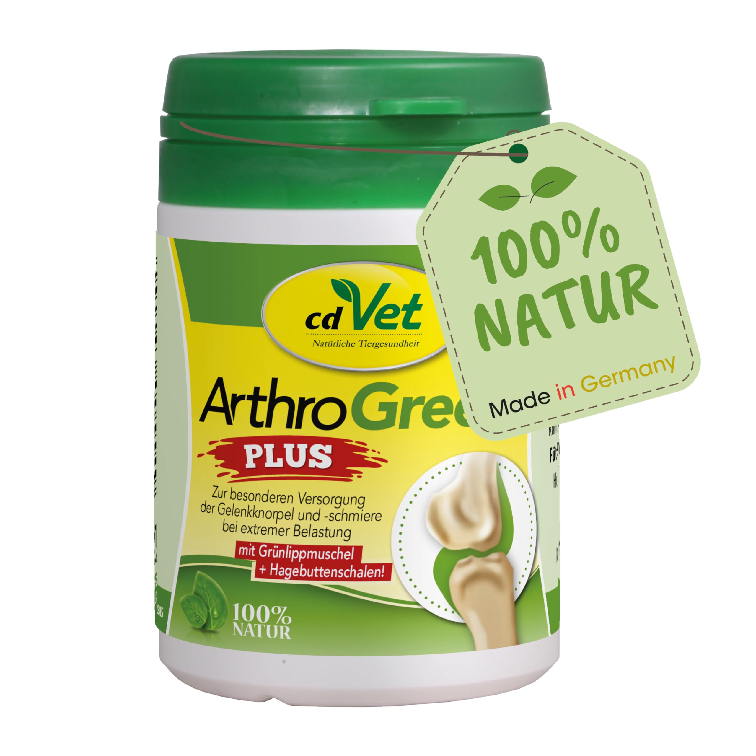 cdVet Natural Products ArthroGreen plus 25 g - optimally supports the musculoskeletal system and joints in acute phases - nutrition-related support - for the strength of bones and cartilage -