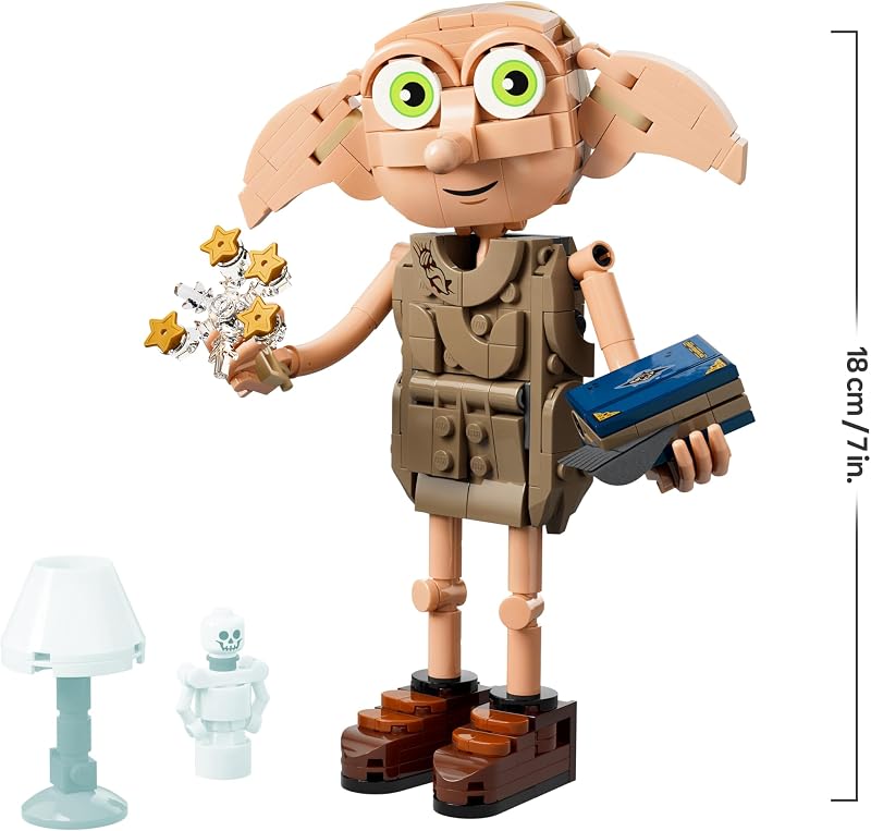 Harry Potter Dobby, der Freie Elf Spielzeug - Modellbau umbaubar in eine Kreacher Figur - DIY Kinderzimmer Deko - Geschenk für Mädchen, Jungen und Fans ab 8 Jahren - 76469