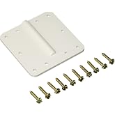 Winegard CE-1000 Single Cable Entry Plate, White, Large | Large Single Cable Entry Plate Creates Weatherproof Roof Seal for Coaxial or Power Cable Installation on RVs
