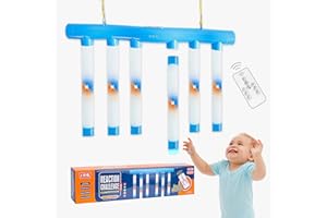 STHF Reflex Game, 3-Speed Adjustable Hand Eye Coordination Training Toy, Reaction Speed Challenge with English Voice Prompts for Family Brain Training, Safe EVA Foam Grip Skill Builder.