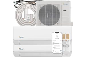 Senville SENA-36HF/D Dual Zone Mini Split Air Conditioner Heat Pump, 36000 BTU, Works with Alexa, White