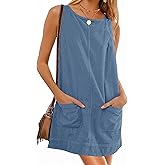 OKIFOIR Women's Corduroy Overall Dress A Line Pinafore Overall Skirtall Jumper Fall Dresses 2025 with Pockets