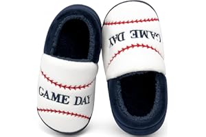 INMINPIN Kids Toddler Ball Sports Slippers Girls Boys Cozy Warm House Shoes Memory Foam Non-Slip Indoor Outdoor Slippers for Sports Fan (Toddler/Little Kid/Big Kid)
